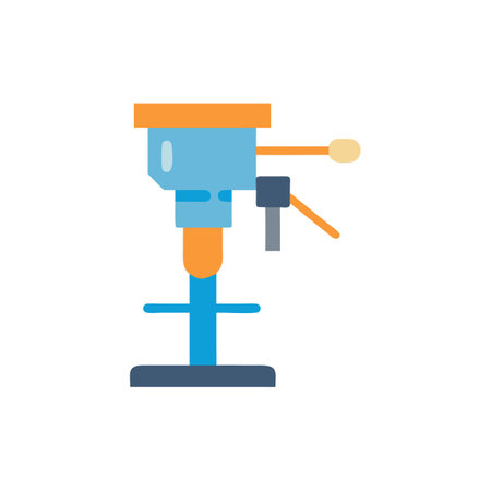 Creative Drill Press Icon for Productionのイラスト素材