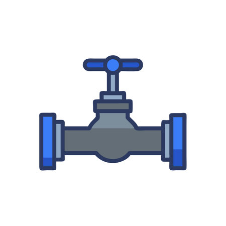 Quality valve icon representation for industrial projectsのイラスト素材