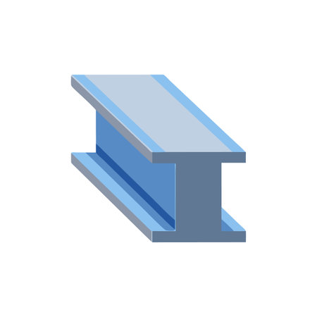 Modern load-bearing steel beam icon for construction projectsのイラスト素材