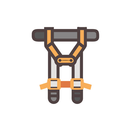 Distinctive safety harness icon representation for various usesのイラスト素材