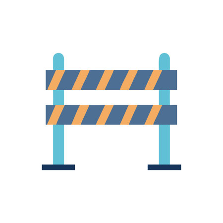 Modern road barrier icon design for safetyのイラスト素材