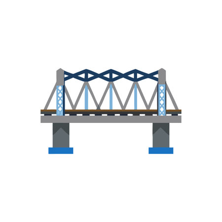 Quality steel bridge icon for engineering projects