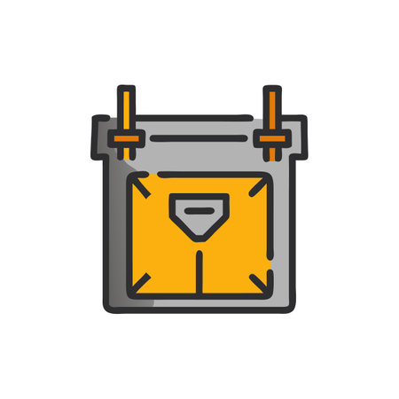 Essential Trench Safety Box Icon for Workersのイラスト素材