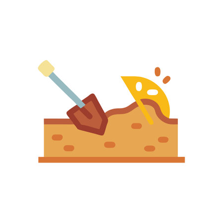 Excavation Site Icon for Construction Projectsのイラスト素材