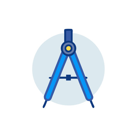 Drafting Compass Icon for Precision Drawingのイラスト素材