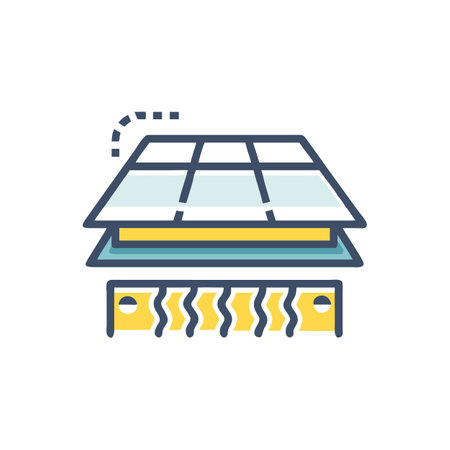 Distinctive insulated roofing icon for industrial projectsのイラスト素材