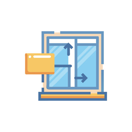 Professional Window Installation Icon Designのイラスト素材