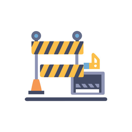 Construction Site Icon for Safety Planningのイラスト素材