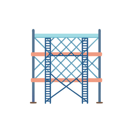 Modern scaffolding safety net icon for protectionのイラスト素材