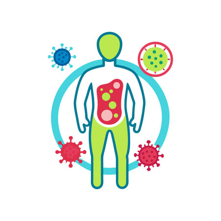 Bladder Infections in Humans Caused by Bacteriaのイラスト素材