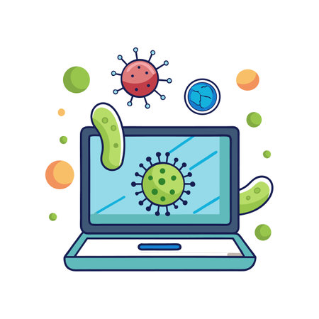 Bacterial Growth Found on Touchscreen Devicesのイラスト素材