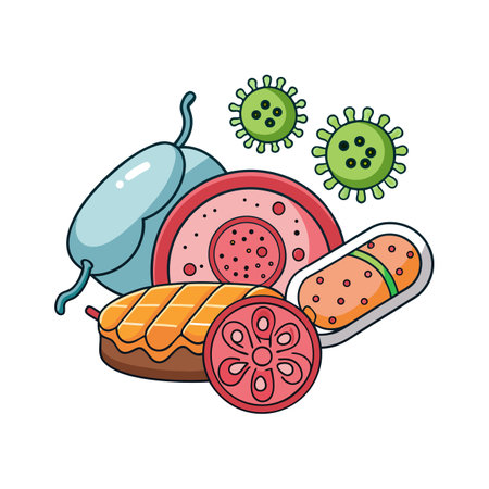 Bacteria in Expired Cold Cuts and Deli Meatsのイラスト素材