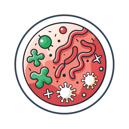Illustration of Bacteria in Expired Meatのイラスト素材