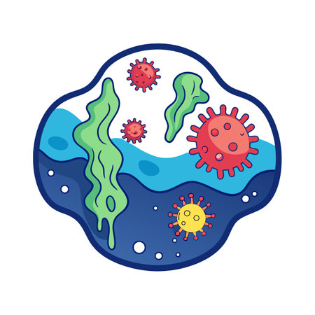 Illustration of Bacteria in Ocean Trenchesのイラスト素材