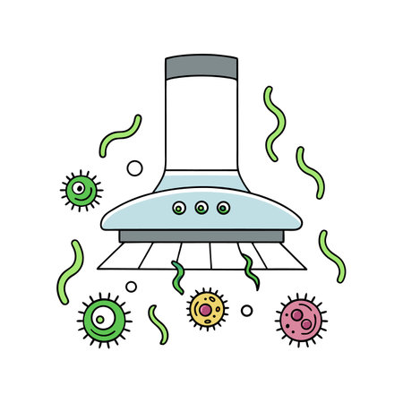 Bacteria in Kitchen Exhaust Fans and Hygieneのイラスト素材