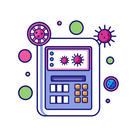 Examining Harmful Bacteria on ATM Keypadsのイラスト素材