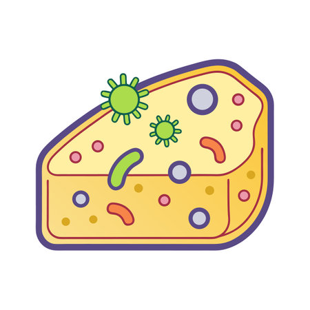 Microbial Fermentation in Cheese Productionのイラスト素材