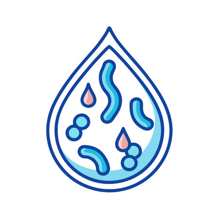 Overview of Legionella Bacteria in Water Dropletsのイラスト素材