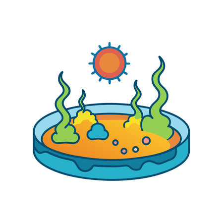 Investigating Thermophilic Bacteria in Extreme Heatのイラスト素材