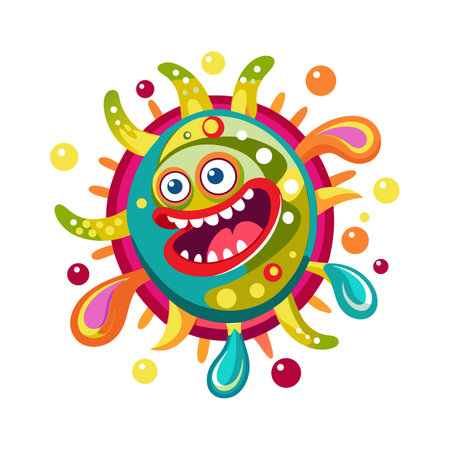 Exploring Vibrant Vibrio Bacteriaのイラスト素材