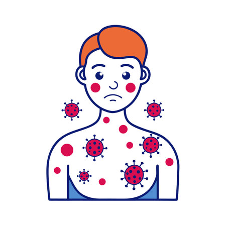 Bacterial Skin Rash and Irritation in Humansのイラスト素材