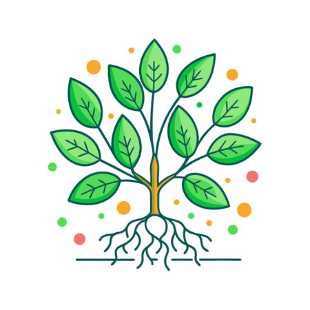 Studying Beneficial Bacteria Influence on Plant Rootsのイラスト素材