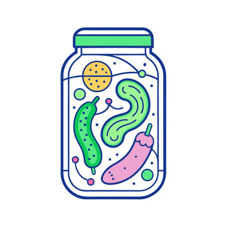 Analyzing Beneficial Bacteria's Role in Picklesのイラスト素材