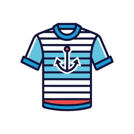 Trendy Classic Nautical Tee Artのイラスト素材