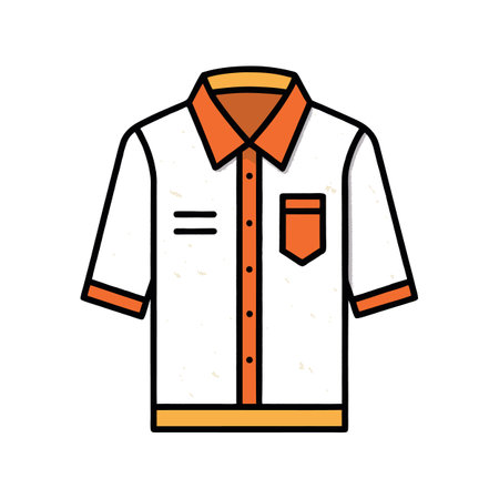 Chic Textured Linen Shirt Bold Outline Designのイラスト素材