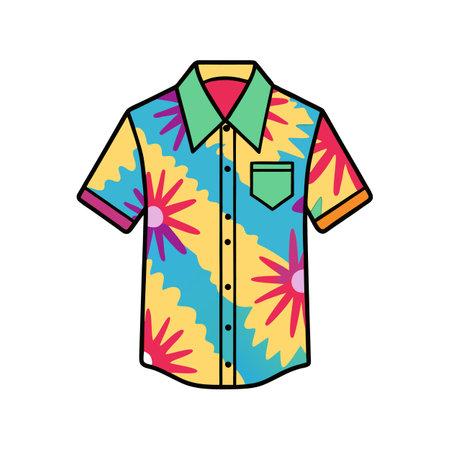 Creative Tie Dye Festival Shirt Outline Designのイラスト素材