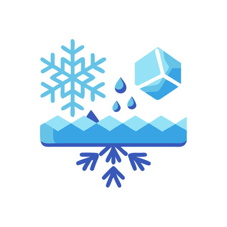 Freezing Cold, Ice, and Snow Symbolic Vector Imageのイラスト素材
