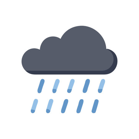 Cloud with rain drops vector icon illustrationのイラスト素材