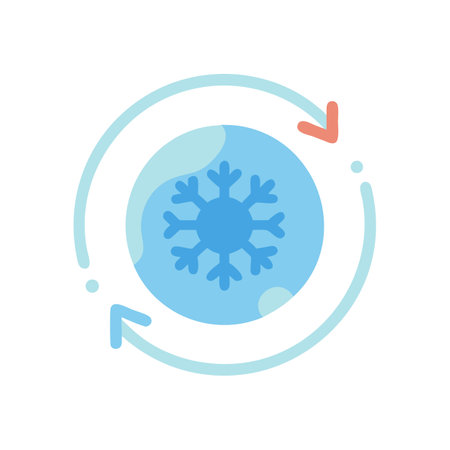 Cooling cycle concept illustration in vector format isolatedのイラスト素材