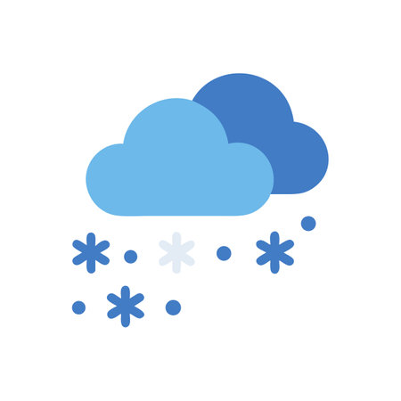 Clouds and Snowflakes Weather Icon Vector Illustrationのイラスト素材