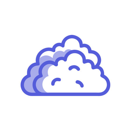 Abstract Blue Cloud Illustration Isolated on Black Backgroundのイラスト素材