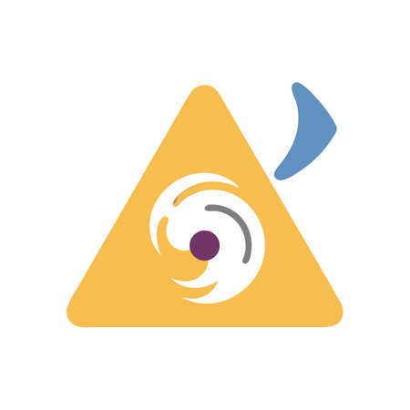 Abstract triangle with swirling shapes, a creative graphic artのイラスト素材