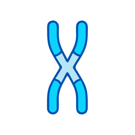 Chromosome illustration on black background for scientific conceptsのイラスト素材
