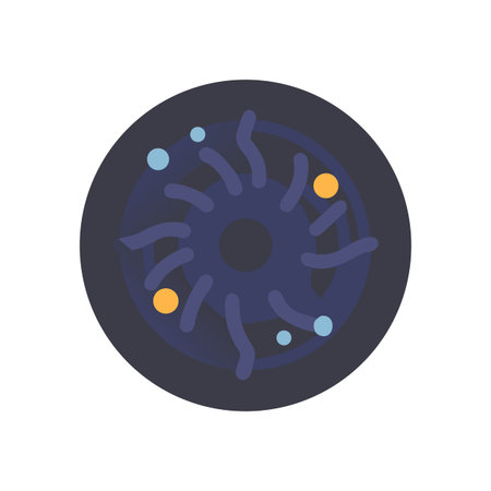 Abstract Circular Design with Lines and Dots Illustration