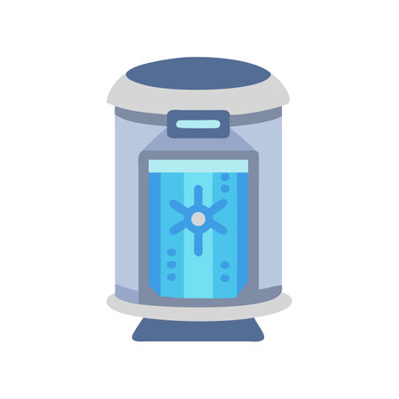 Futuristic cryogenic stasis pod, medical technology illustration designのイラスト素材