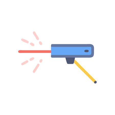 Laser Tag Gun Illustration: Vector Design on Black Backgroundのイラスト素材