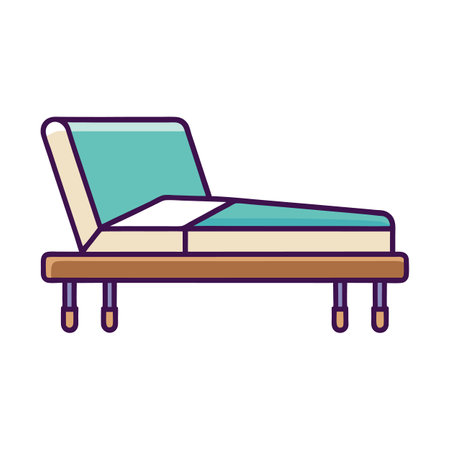 Turquoise lounge chair icon, beach resort vector illustrationのイラスト素材