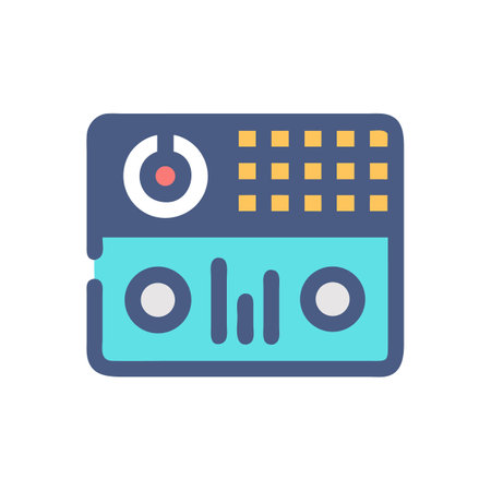 Modern Music Equalizer or Studio Console Icon Designのイラスト素材