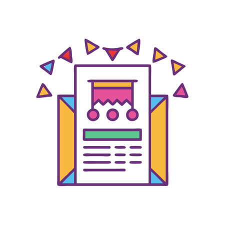 Festival Booth Vector Icon with Flags on Blackのイラスト素材