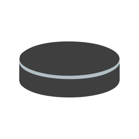 Isolated hockey puck on black background for sports themeのイラスト素材