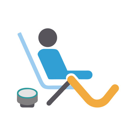 Relaxation Time: Person Lounging in Chair with Drinkのイラスト素材