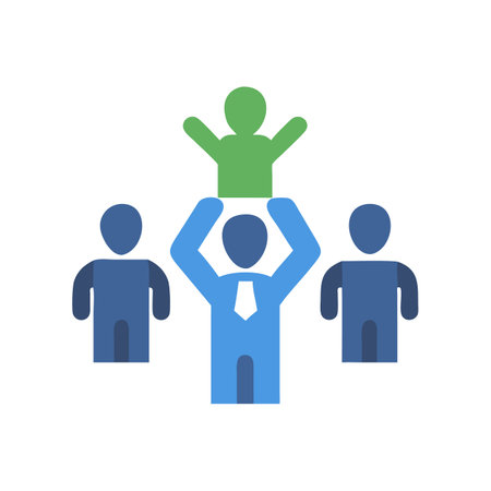 Teamwork, support, success, leadership, achievement concept iconのイラスト素材