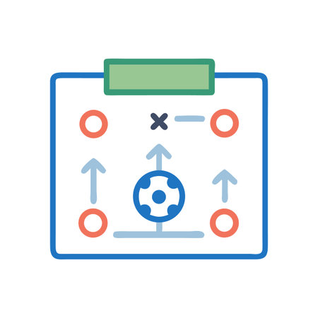 Soccer Game Strategy on a Clip Board Illustrationのイラスト素材