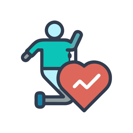 Healthy Lifestyle, Exercise, and Heart Health Concept Illustrationのイラスト素材