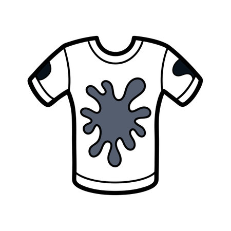 T-shirt with paint stain vector illustrationのイラスト素材