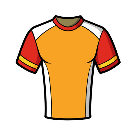 Orange and Red Sports T-Shirt Vector Illustrationのイラスト素材